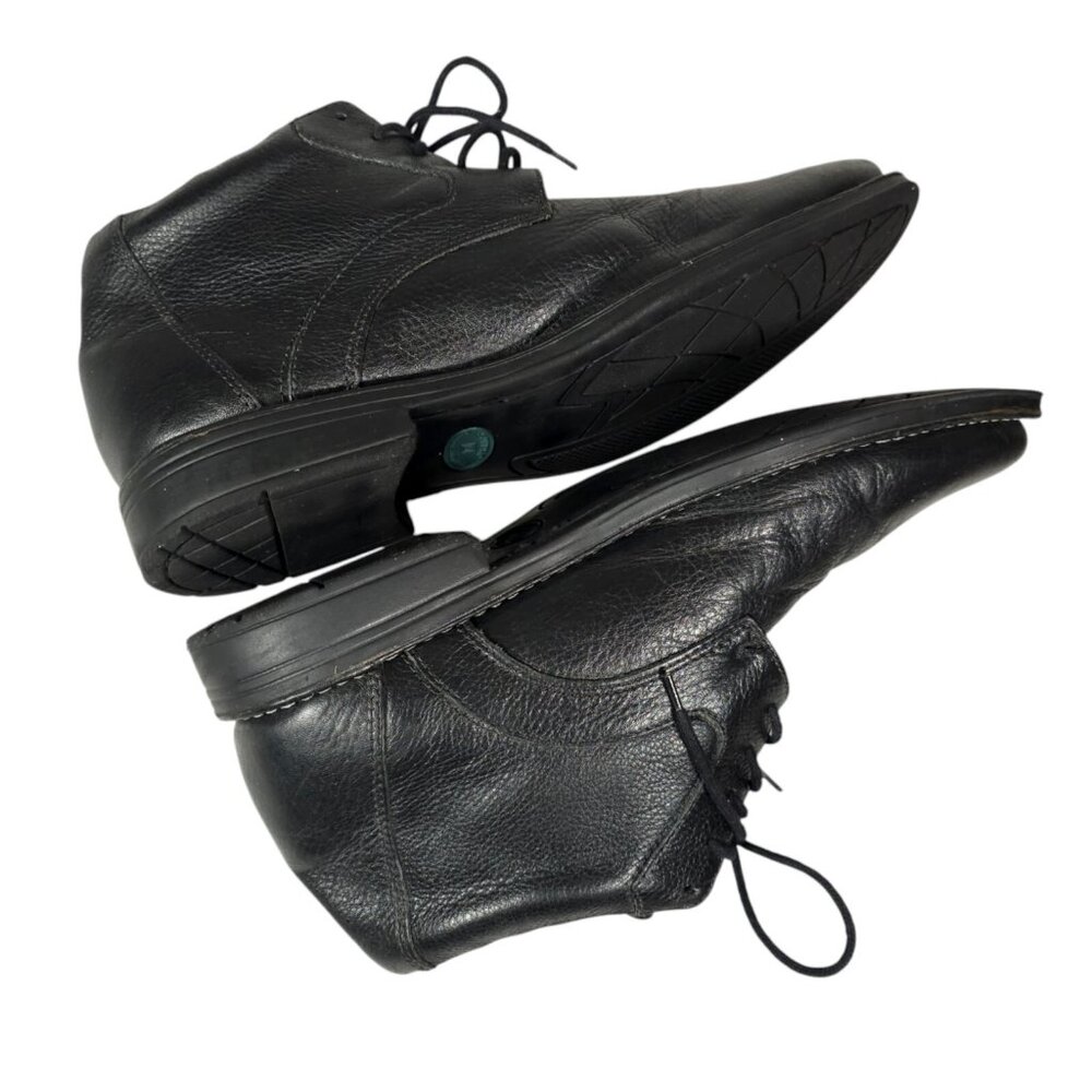 SANDRO Men’s Black Soft Pebbled Leather Ankle Boots Size 9.5 D - Picture 6 of 12